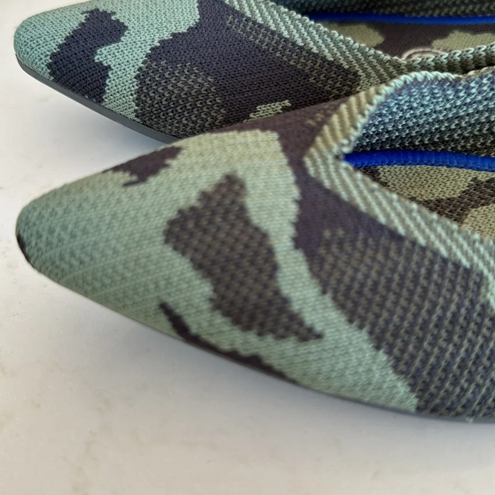 Rothy’s the point camo green EUC size 6.5 - Picture 5 of 7